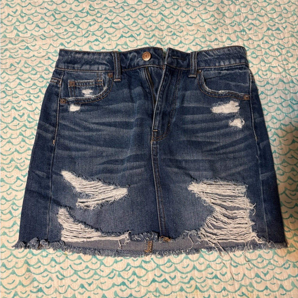 American Eagle By Payless Blue Mini Skirt Casual
